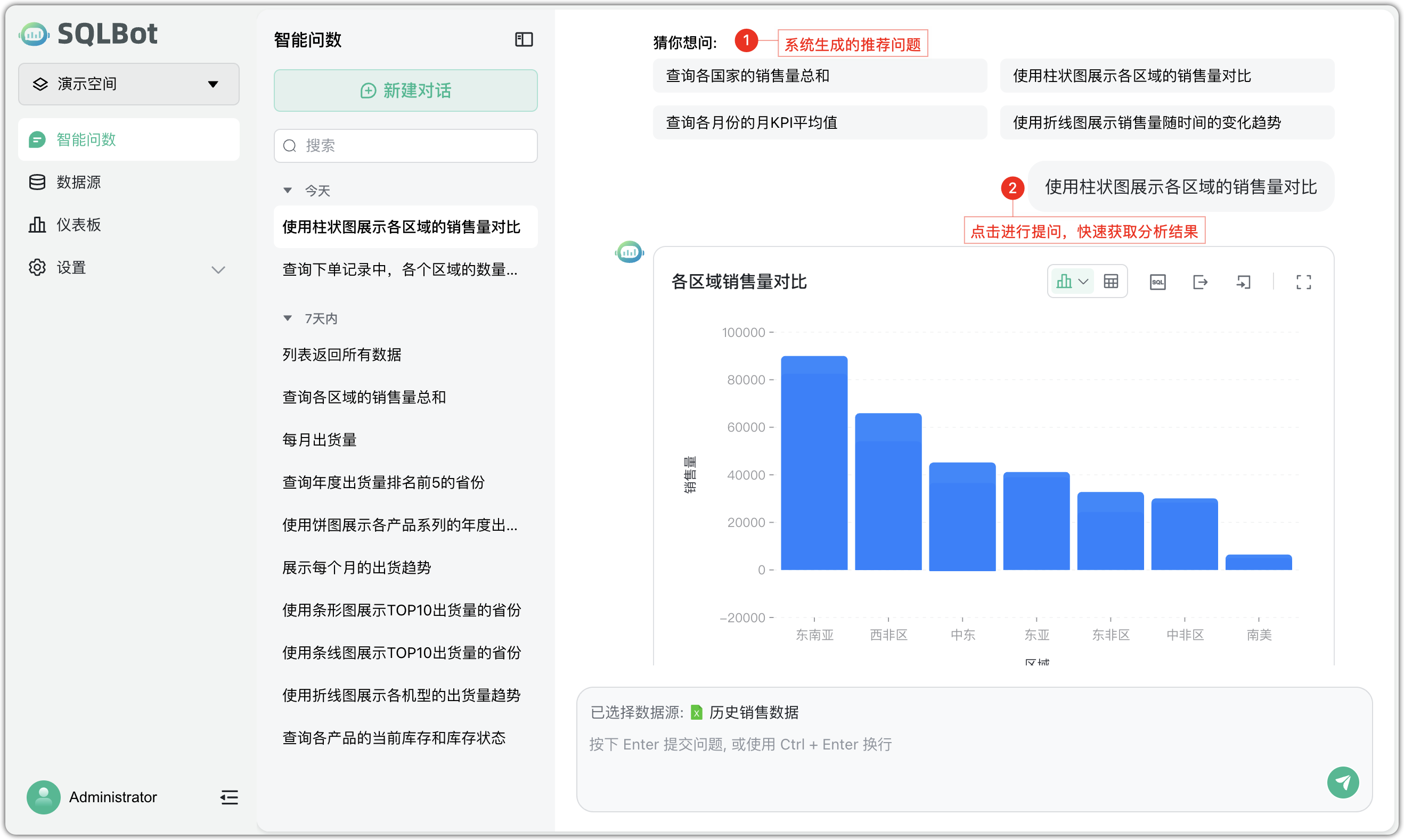 智能问数管理页面