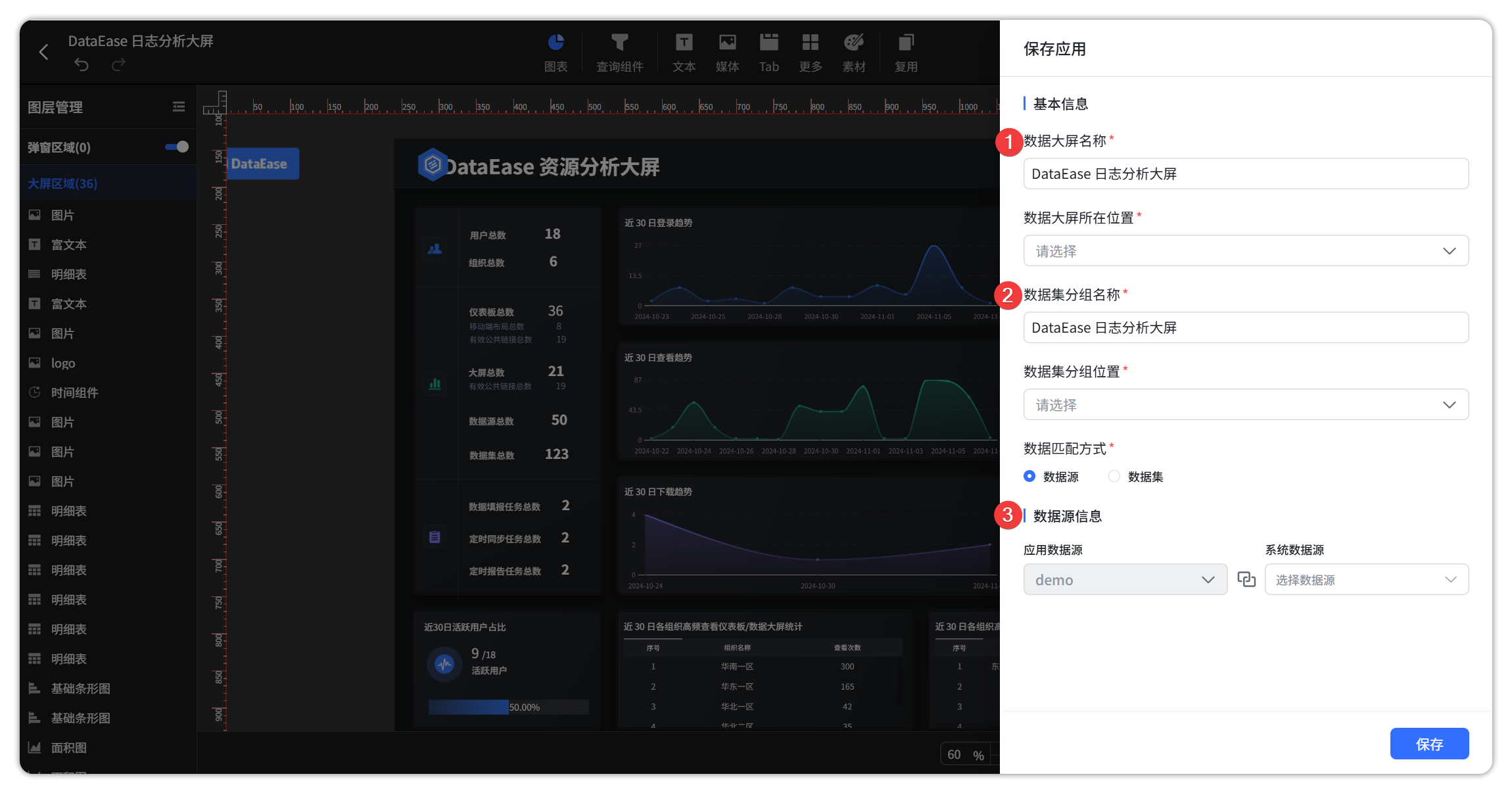 新建仪表板