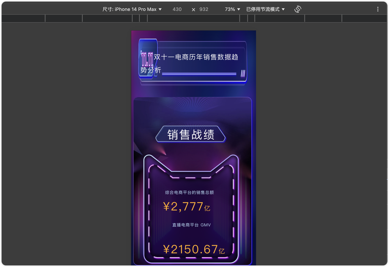 移动端访问数据大屏