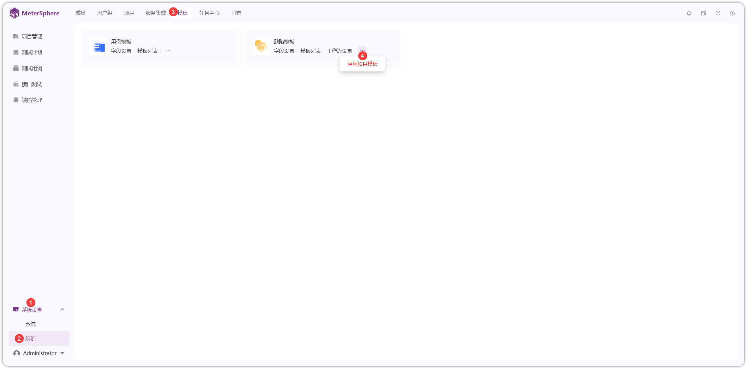 组织缺陷模板