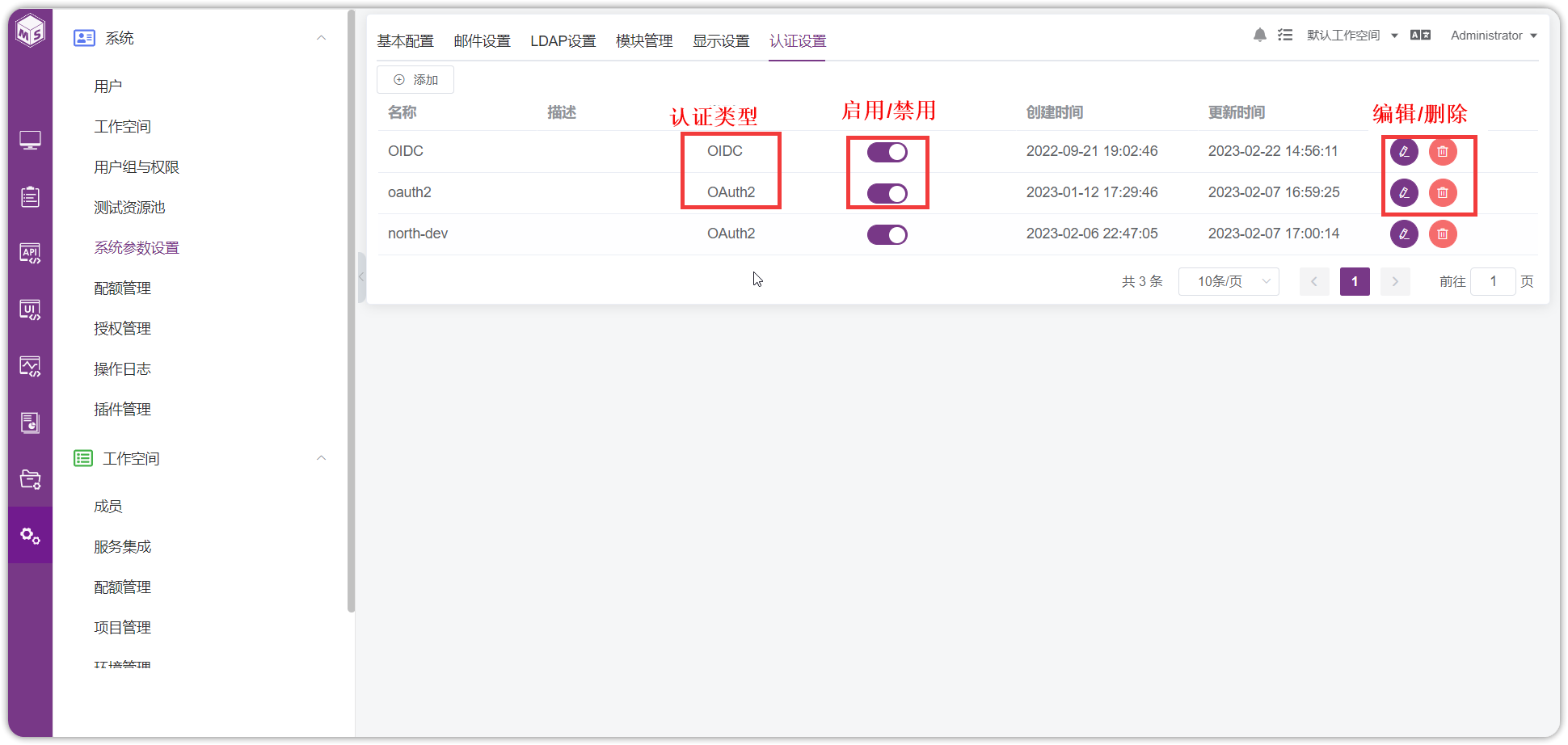 认证配置